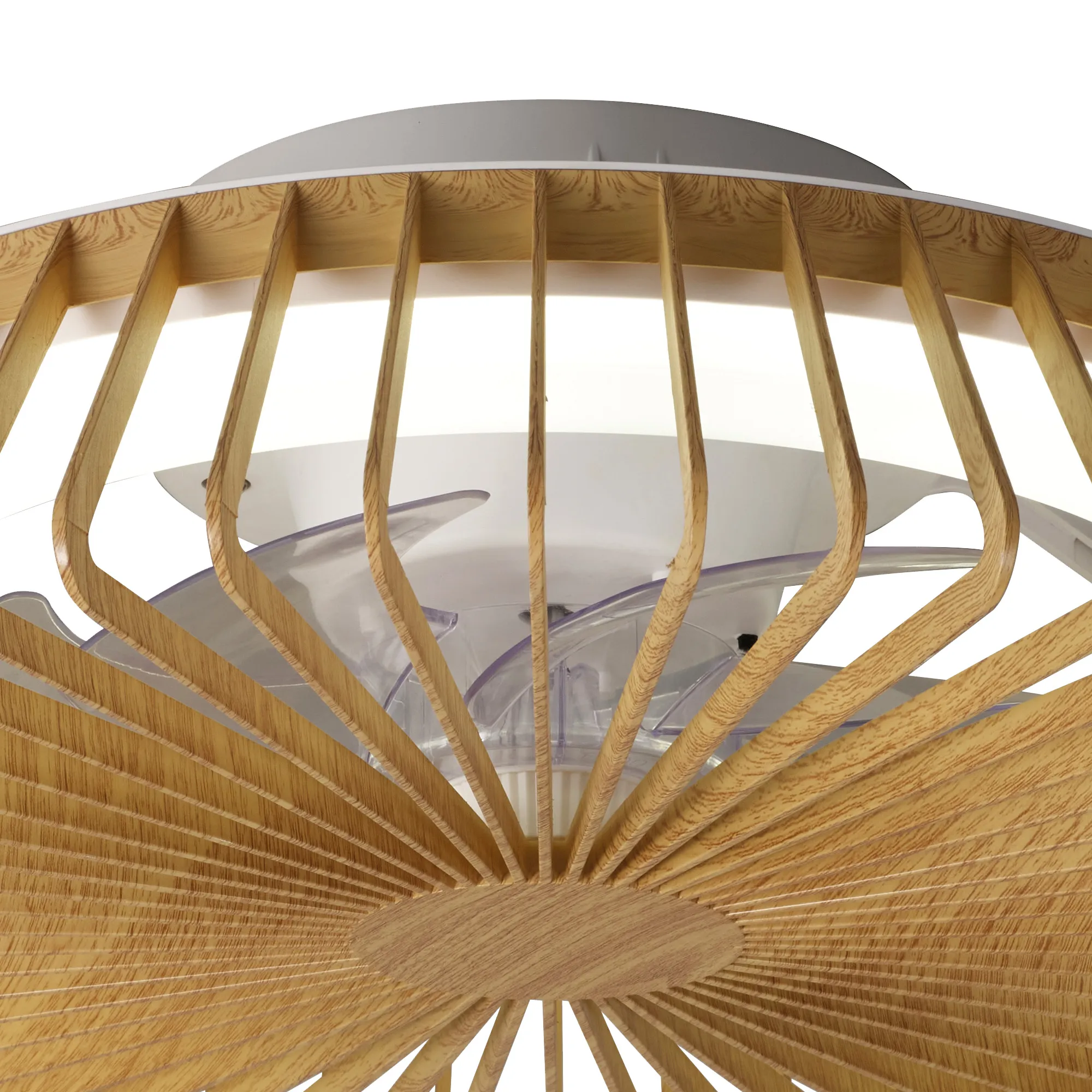 Himalaya Mini Ceiling Light & Fan Dimmable 70W LED Wood M8198  Mantra Himalaya Mini